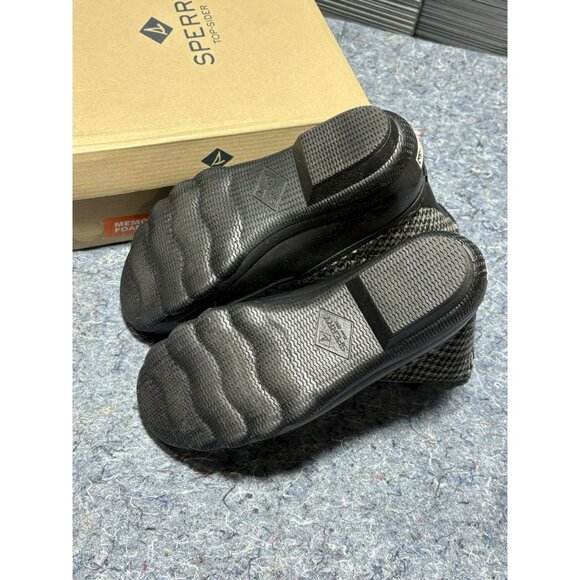 Sperry Syren Gulf Women 6.5‎ Black Suede/Leather Duck Boot Rainboots STS85110 - Picture 7 of 7